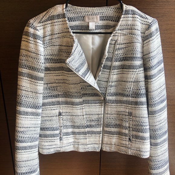 Loft Black/white Blazer Size Small - Picture 2 of 5